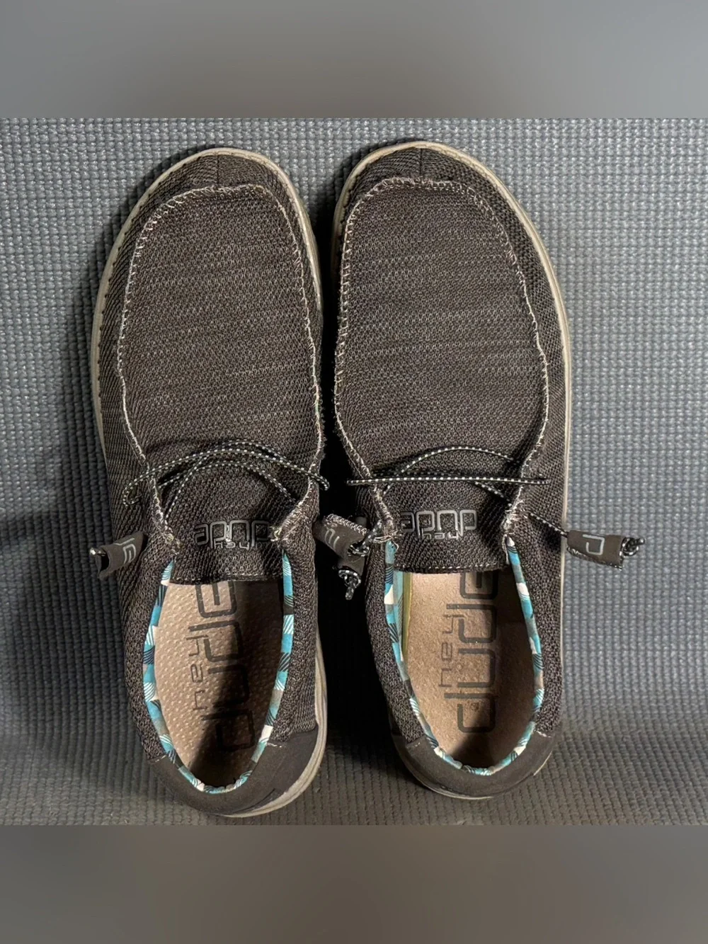 Hey Dude Men’s Wally Sox Charcoal Slip On Shoes Size 13